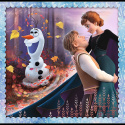 Trefl Puzzle 3w1 | Magiczna Opowieść Anny i Elsy, puzzle z motywem bajki Kraina Lodu Frozen