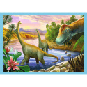 Trefl Puzzle 4w1 | Wyjątkowe dinozaury, puzzle z motywem dinozaurów