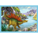 Trefl Puzzle 4w1 | Wyjątkowe dinozaury, puzzle z motywem dinozaurów