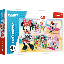 Trefl Puzzle 60 el.| Minnie Mouse - Urocza Minnie, puzzle z motywem bajki Myszka Minnie