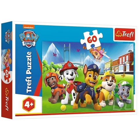 Trefl Puzzle 60 el. | Psi Patrol na polanie, puzzle z motywem bajki Psi Patrol