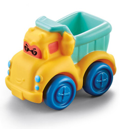 Autko gumowe dla dziecka z napędem - Pierwszy samochodzik zabawka od 18 m-ca życia