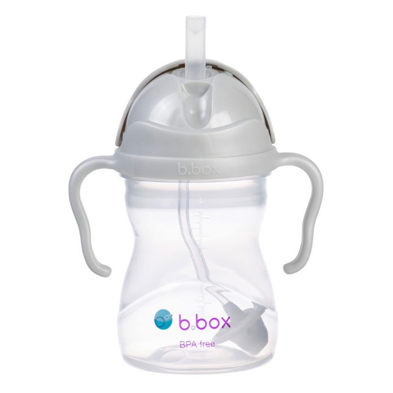 B.Box Innowacyjny Bidon z obciążoną słomką 240 ml dla dzieci, BBOX-  Szary