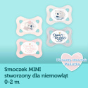 CANPOL Smoczek uspokajający MINI 0-2 m symetryczny SLEEPY KOALA 2szt. Silikonowy Pink