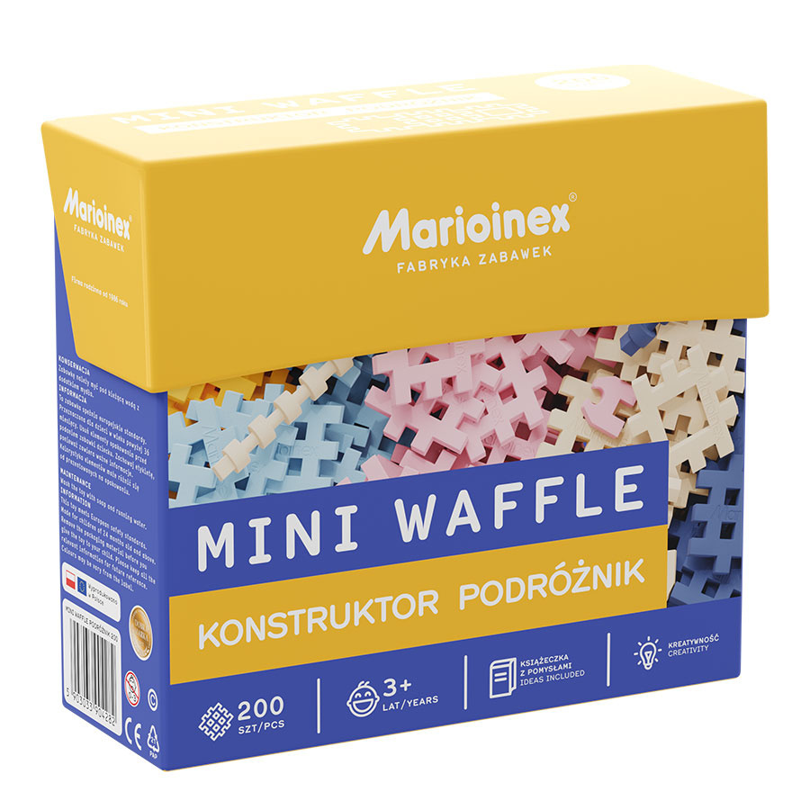 Klocki Mini Wafle Konstruktor PODRÓŻNIK - klocki dla dzieci 200 el. Marioinex nowość 2022 Klocki Mini Wafle Konstruktor PODRÓŻNIK - klocki dla dzieci 200 el. Marioinex nowość 2022