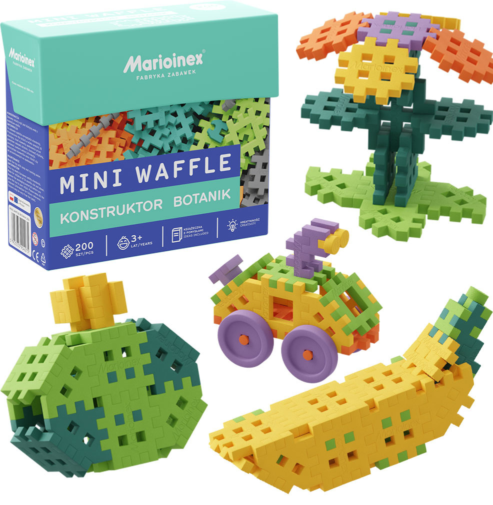 Klocki Mini Wafle Konstruktor BOTANIK - klocki dla dzieci 200 el. Marioinex nowość 2022 Klocki Mini Wafle Konstruktor BOTANIK - klocki dla dzieci 200 el. Marioinex nowość 2022