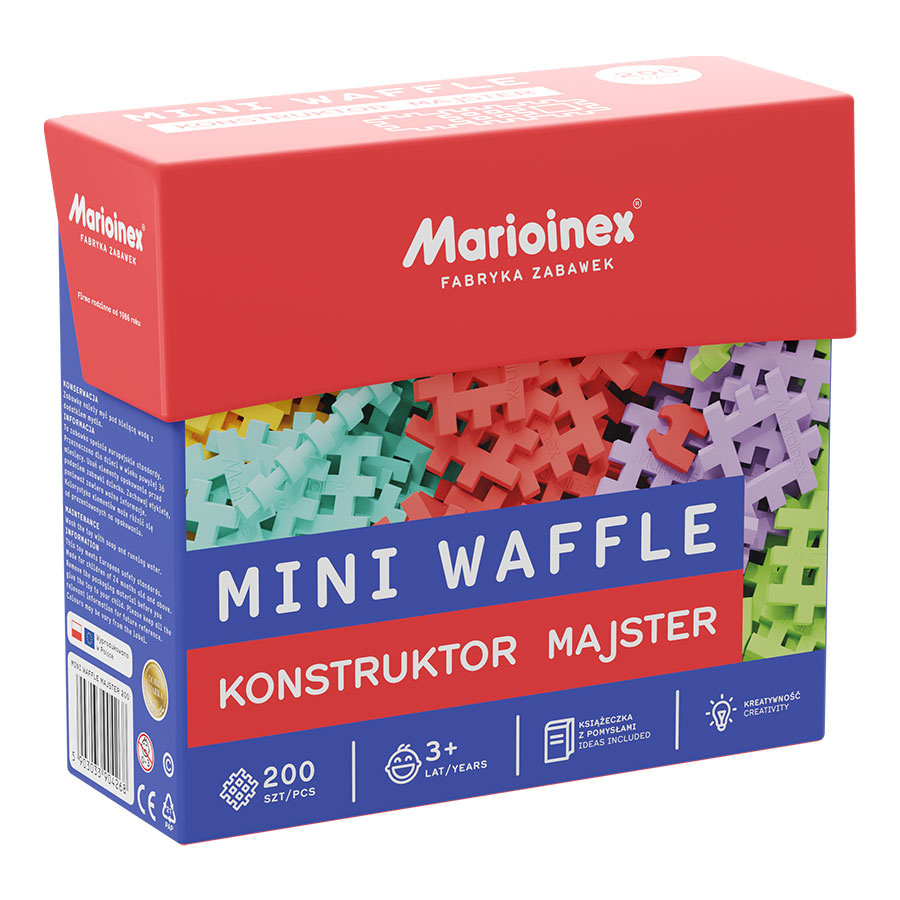 Klocki Mini Wafle Konstruktor MAJSTER - klocki dla dzieci 200 el. Marioinex nowość 2022 Klocki Mini Wafle Konstruktor MAJSTER - klocki dla dzieci 200 el. Marioinex nowość 2022
