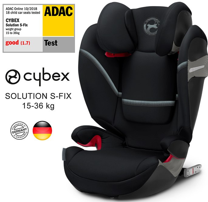 Fotelik samochodowy Solution S-Fix Deep Black Cybex 15-36 kg Fotelik samochodowy Solution S-Fix Deep Black Cybex 15-36 kg