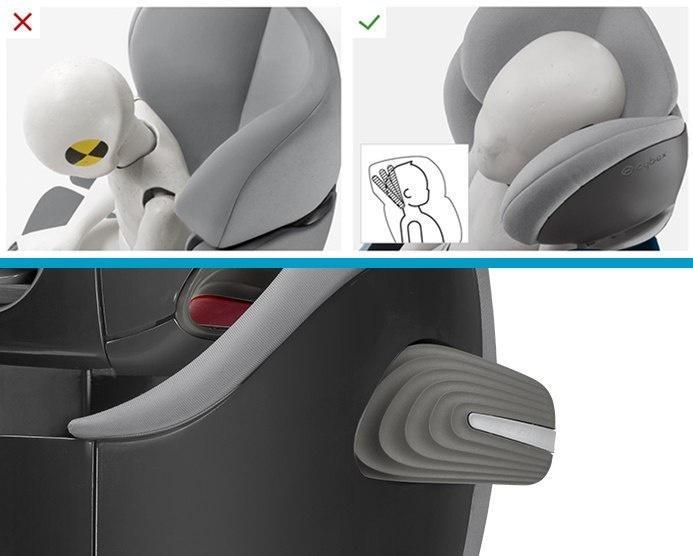 Cybex Solution S-Fix - System ochrony bocznej i regulacja zagłówka Cybex Solution S-Fix - System ochrony bocznej i regulacja zagłówka