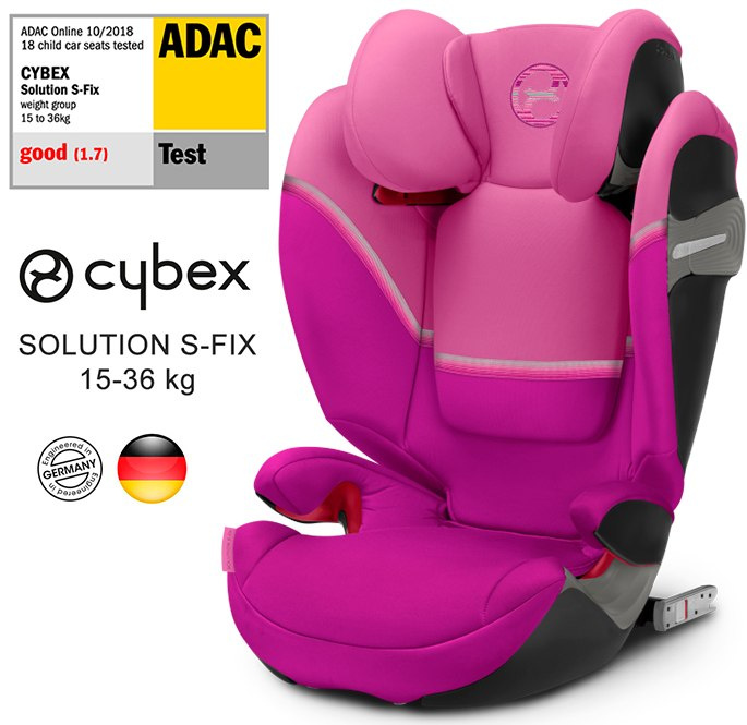 Bezpieczny fotelik dla dziecki od 3 lat - Solution S-Fix Magnolia Pink Bezpieczny fotelik dla dziecki od 3 lat - Solution S-Fix Magnolia Pink