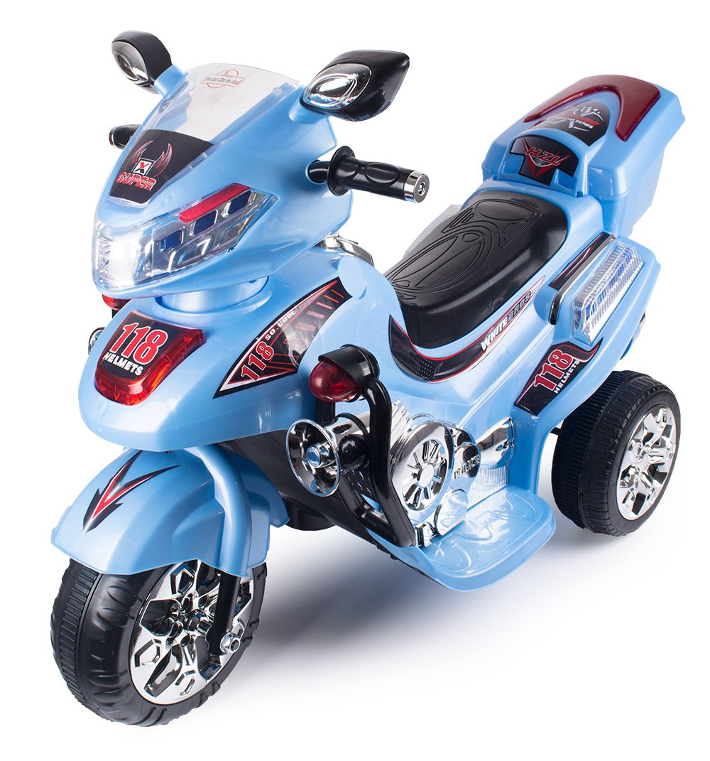 Motor na akumulator dla dziecka, pojazd dla dziecka niebieski skuter