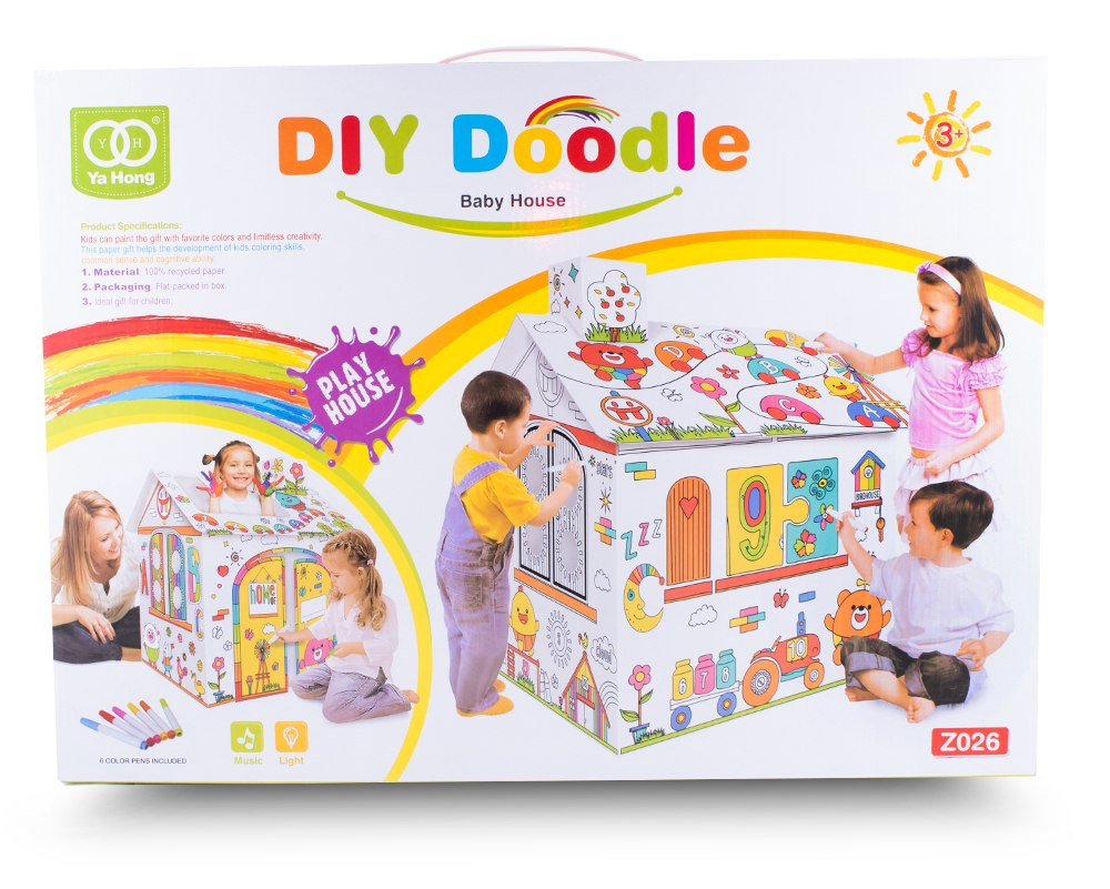 Domek 3D - do malowania dla dzieci Domek 3D - do malowania dla dzieci