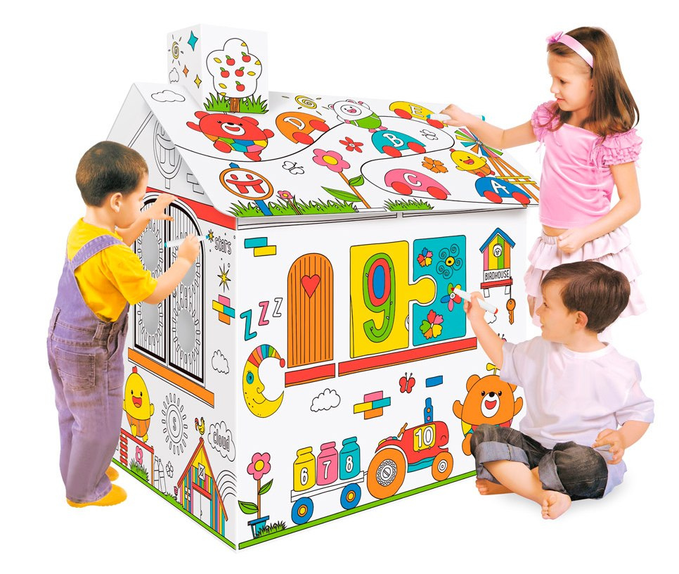 Puzzle 3D kartonowy domek dla dzieci Puzzle 3D kartonowy domek dla dzieci