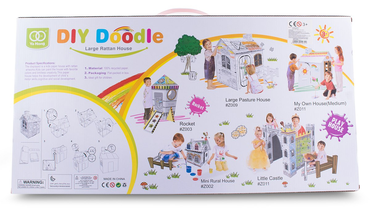 wielki domek kartonowy z zestawem pisaków wielki domek kartonowy z zestawem pisaków