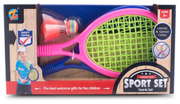 Paletki zestaw rakietek badminton z piłeczką i lotką