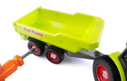 Traktor z przyczepą dla dzieci do rozkręcania, koparka z łyżką zestaw z śrubkami i śrubokrętem