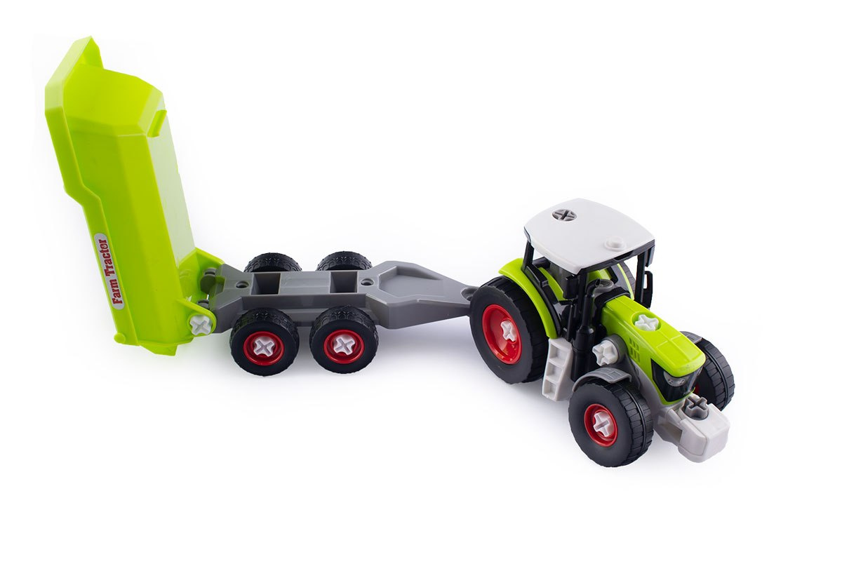 traktor z ruchomą przyczepką traktor z ruchomą przyczepką