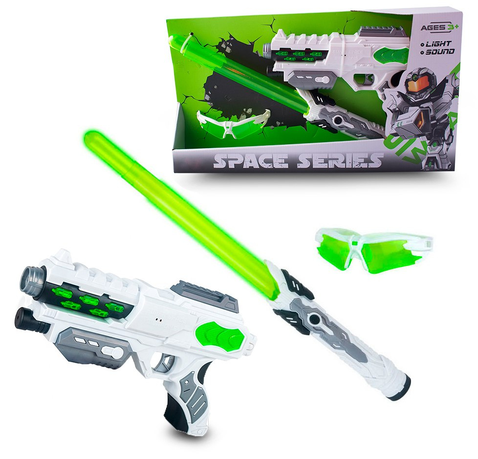 Miecz świetlny pistolet i okulary zestaw Miecz świetlny pistolet i okulary zestaw