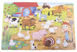 Puzzle dzieciece drewniane