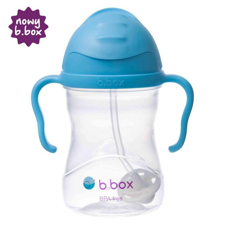 B.Box bidon ze słomką 240 ml borówkowy B.Box bidon ze słomką 240 ml borówkowy
