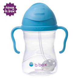 B.Box Innowacyjny Bidon z obciążoną słomką 240 ml dla dzieci, BBOX - borówkowy