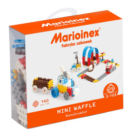 Klocki Mini Wafle MARIOINEX 140 sztuk, miękkie gumowe klocki dla chłopca Waffle