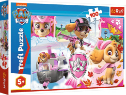 Trefl Puzzle 100 el. | Psi Patrol Skye w akcji - puzzle dla dzieci z motywem bajkowym