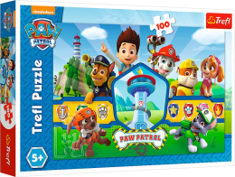 Trefl Puzzle 100 el. | Psi Patrol Bohaterska drużyna - puzzle dla dzieci z motywem bajkowym