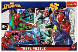 Trefl Puzzle 160 el. | Spider-Man na ratunek - puzzle dla dzieci z motywem bajkowym