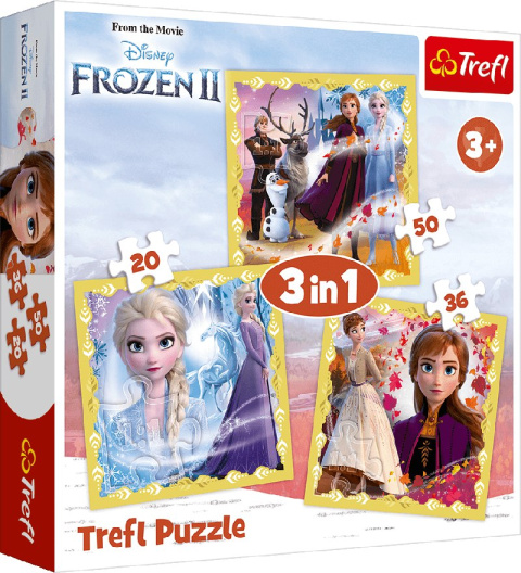 Moc Anny i Elsy, puzzle 3w1