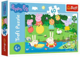 Trefl Puzzle 60 el. | Świnka Peppa Wakacyjna zabawa - puzzle dla dzieci z motywem bajkowym