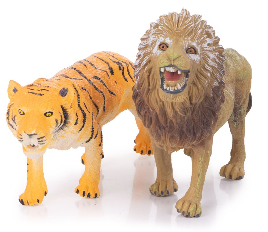 Figurki zwierzątek safari lew i tygrys Figurki zwierzątek safari lew i tygrys