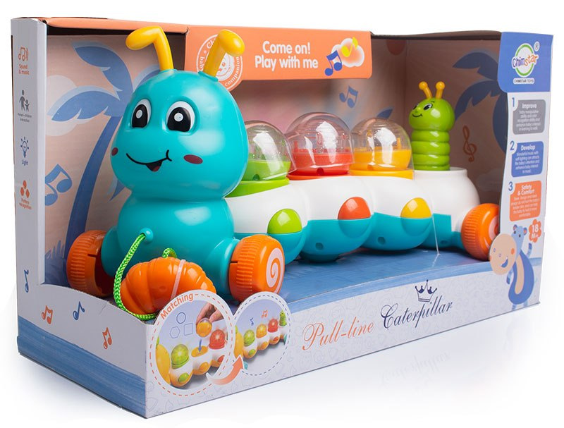 Zabawka edukacyjna dla dziecka, gąsienica do raczkowania