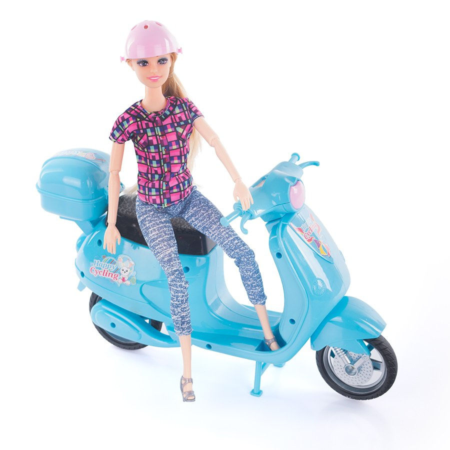 Lalka z motocyklem Lalka z motocyklem
