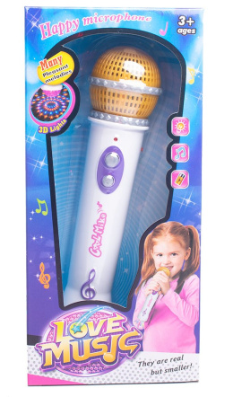 Mikrofon z dźwiękiem na baterie, wesołe melodie - zabawka dla dziecka