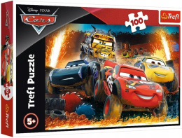 Trefl Puzzle 100 el. | Ekstremalny wyścig Auta 3 Cars- puzzle dla dzieci z motywem bajkowym