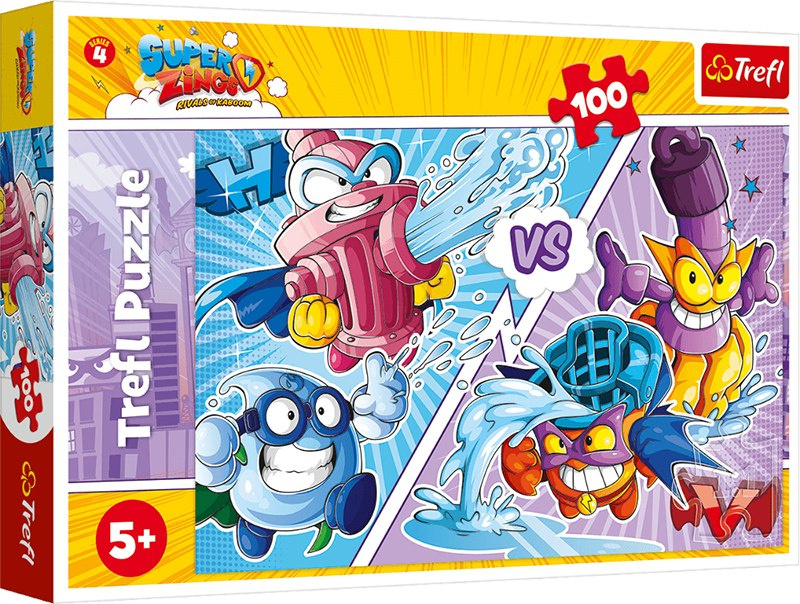 Bohaterowie kontra złoczyńcy - puzzle dla dziecka 100 el. Bohaterowie kontra złoczyńcy - puzzle dla dziecka 100 el.