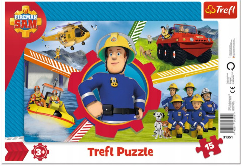 DZIEŃ STRAŻAKA SAMA, puzzle ramkowe 15 el.