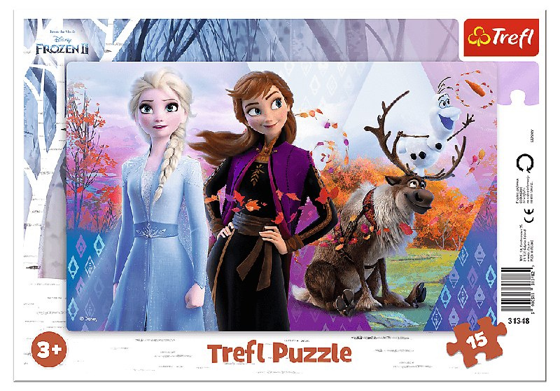 Magiczny świat Anny i Elsy, puzzle ramkowe 15 el. Magiczny świat Anny i Elsy, puzzle ramkowe 15 el.