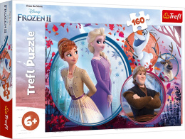 Trefl Puzzle 160 el. | Frozen - Siostrzana przygoda, puzzle z motywem bajki Kraina Lodu