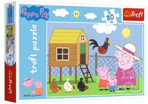 Peppa Wizyta w kurniku, puzzle 30 el.