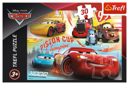Trefl Puzzle 30 el. | Zwycięska drużyna, puzzle z motywem bajki Cars