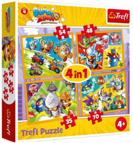 Super Zings Bohaterowie, puzzle dla dzieci 4 obrazki