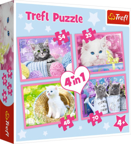 Kocie zabawy, puzzle dla dziecka