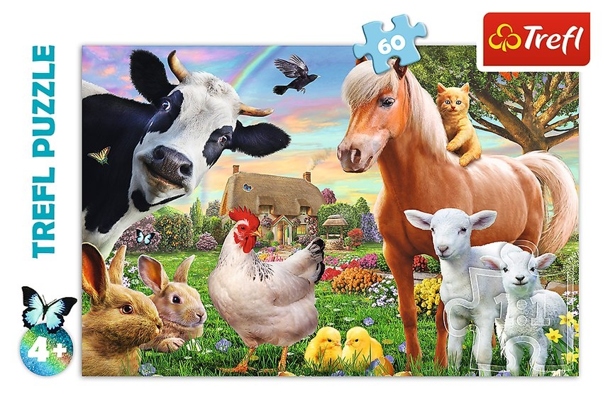 Puzzle dla dziecka z motywem zwierzątek hodowlanych Puzzle dla dziecka z motywem zwierzątek hodowlanych