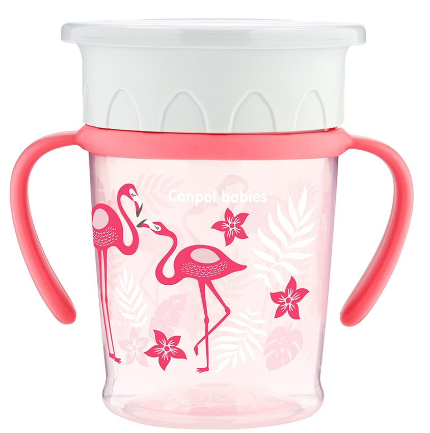 Canpol babies Kubek 360, 270ml JUNGLE koralowy Canpol babies Kubek 360, 270ml JUNGLE koralowy