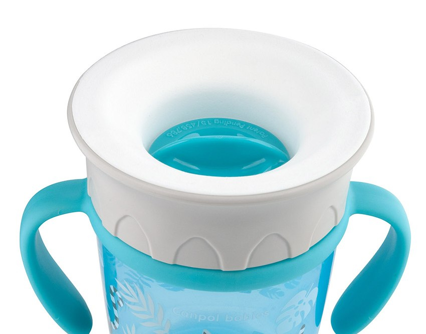 Canpol babies Kubek 360, 270ml JUNGLE turkusowy Canpol babies Kubek 360, 270ml JUNGLE turkusowy