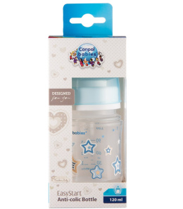 Canpol babies butelka szeroka antykolkowa 120ml PP EasyStart NEWBORN BABY niebieska