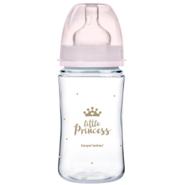 Canpol babies butelka szeroka antykolkowa 240ml PP EasyStart ROYAL BABY różowa