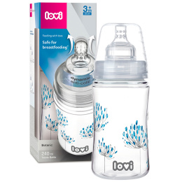 Butelka antykolkowa Lovi Botanic Trends 240ml - Butelka dla niemowlaka 3m+